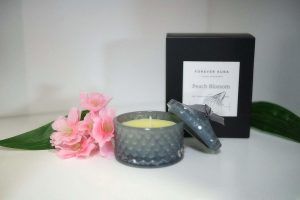 Peach Blossom Glass Candle